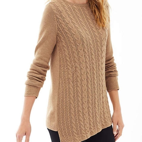 J. Jill Petite Asymmetrical Cable Pullover Sweater XS - Picture 1 of 5